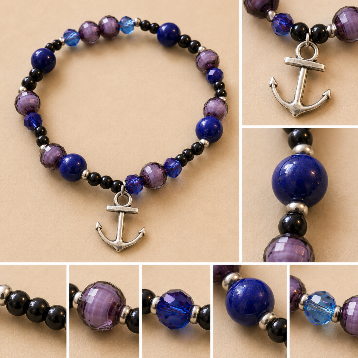 Pulsera Elástica | charms : ancla ⚓️