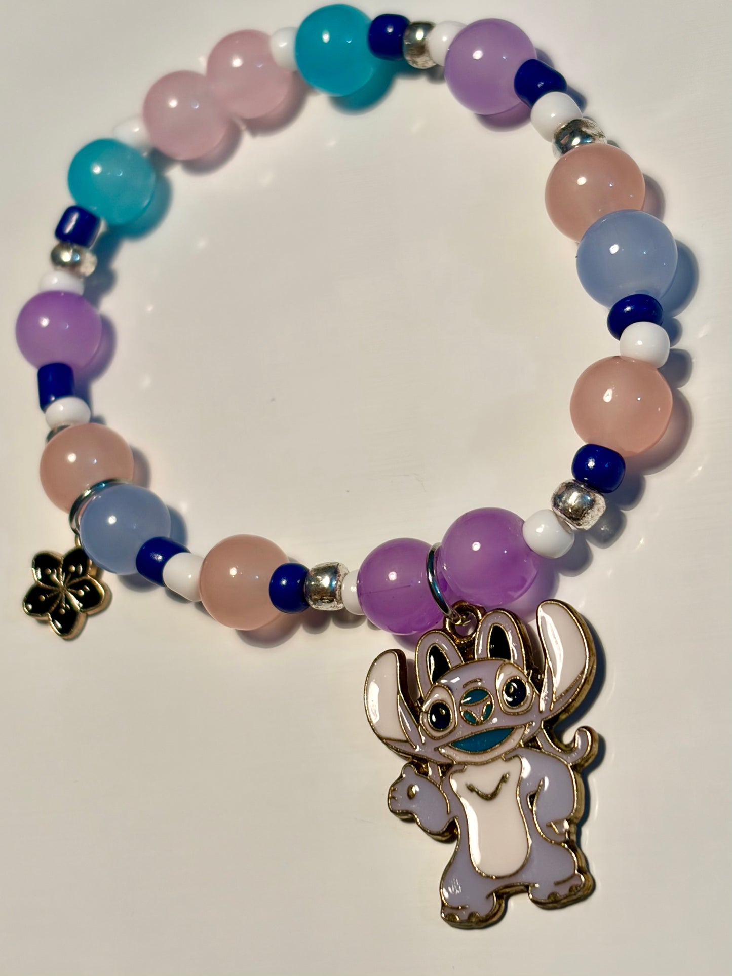 Pulsera Elástica | charms : stich y flor
