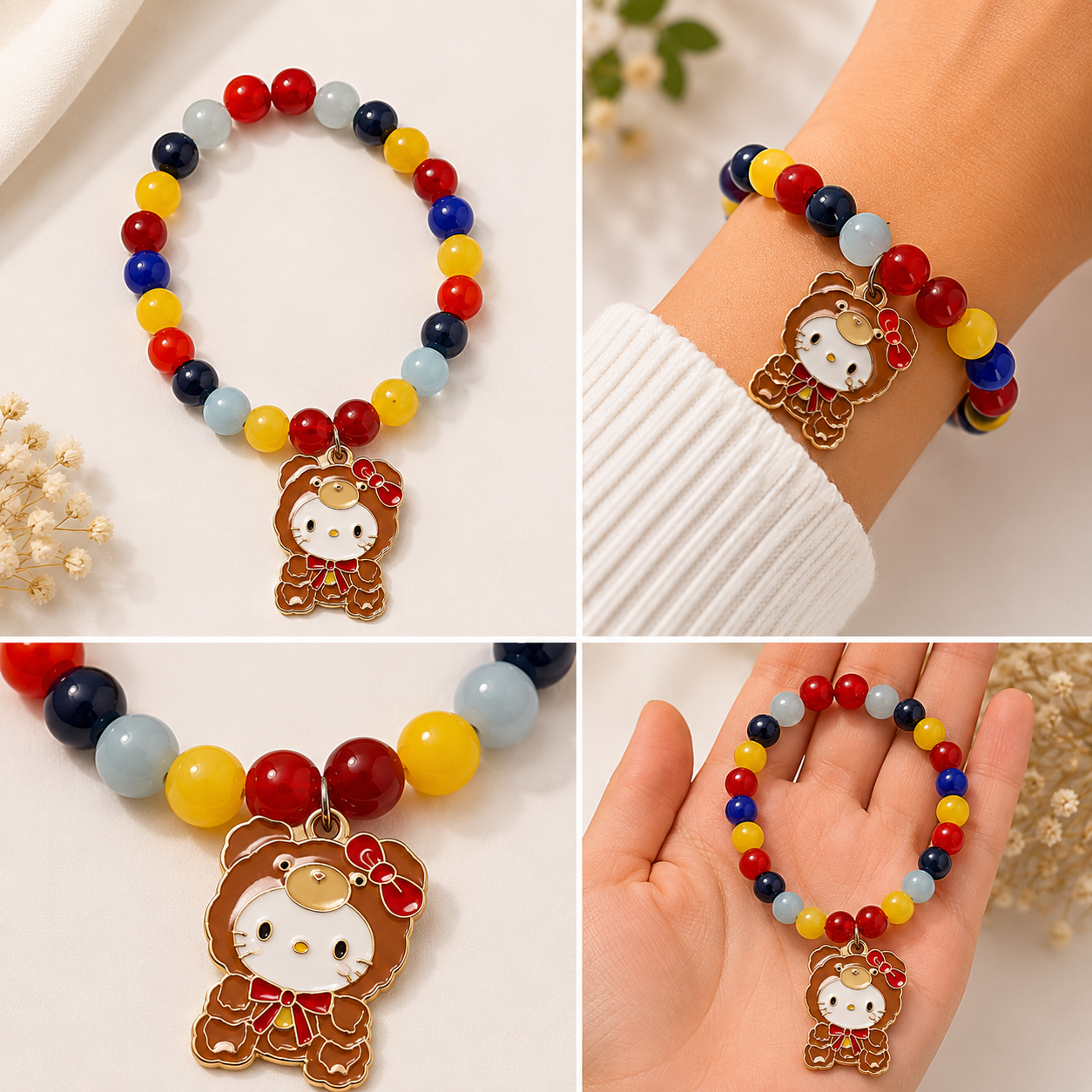 Pulsera Elástica | charms : hello kitty