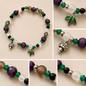 Pulsera Elástica | charms : flor y hongo