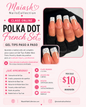 Clase Online Diseños POLKA DOT FRENCH SET   🌷 | Acceso 6 Meses | Plataforma para la clase facebook - Importante: esta clase está enfocada en la aplicación y el diseño del set. No incluye manicura combinada.