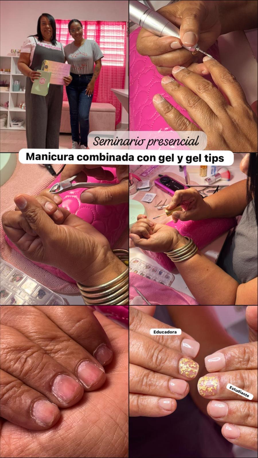 SEMINARIO PRESENCIAL TU SOLO CONMIGO PASO A PASO / Manicura Combinada con GEL TIPS Y GEL  2 en 1 precio regular $180 (Depósito $80) el día de la cita debe pagar el restante / UBICACIÓN GUAYNABO PUEBLO