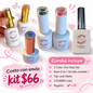 kit incluye: base 6 en 1 - top matte - 2 Rubber base color / 2 colores de un solo paso 🩷