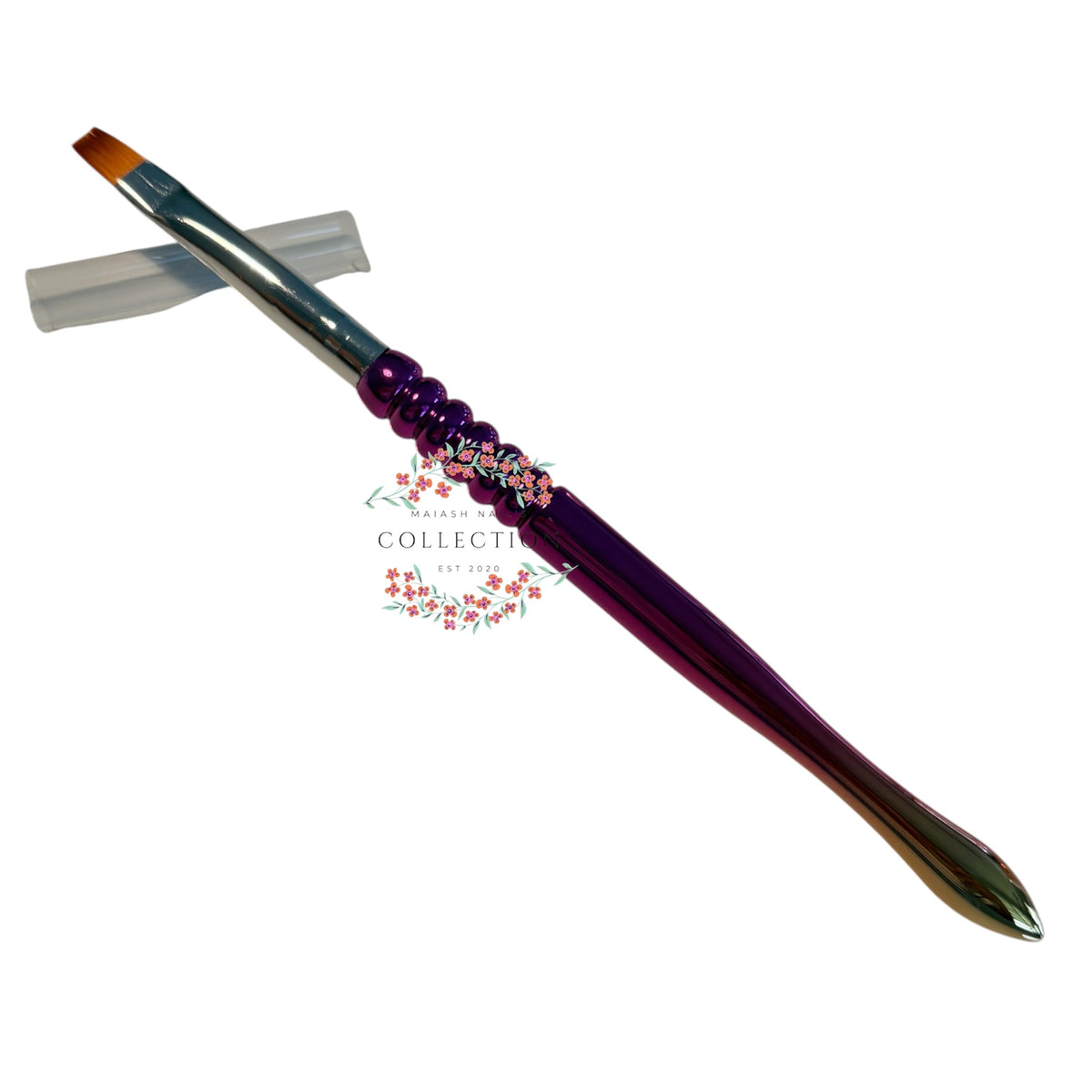 Pincel Plano para Gel-  ideal para trabajar gel, Rubber Base, Builder Gel y PolyGel. Su forma plana permite distribuir y controlar el producto con mayor precisión, especialmente cerca del área de cutícula.tambien para limpiar laterales