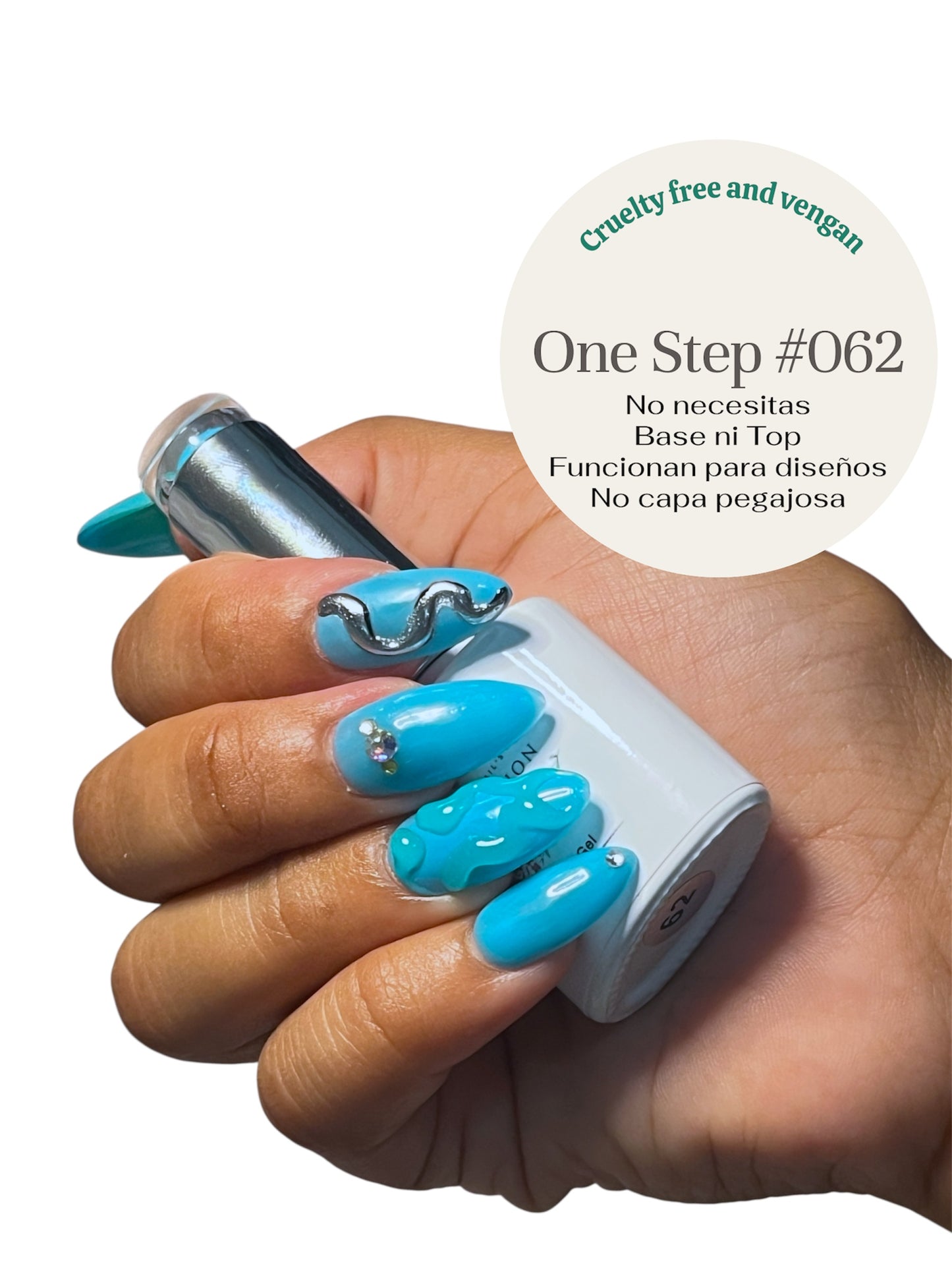 One Step Gel 3 in 1 (#062) geles de un solo paso no necesita base ni top coat