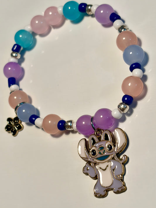 Pulsera Elástica | charms : stich y flor
