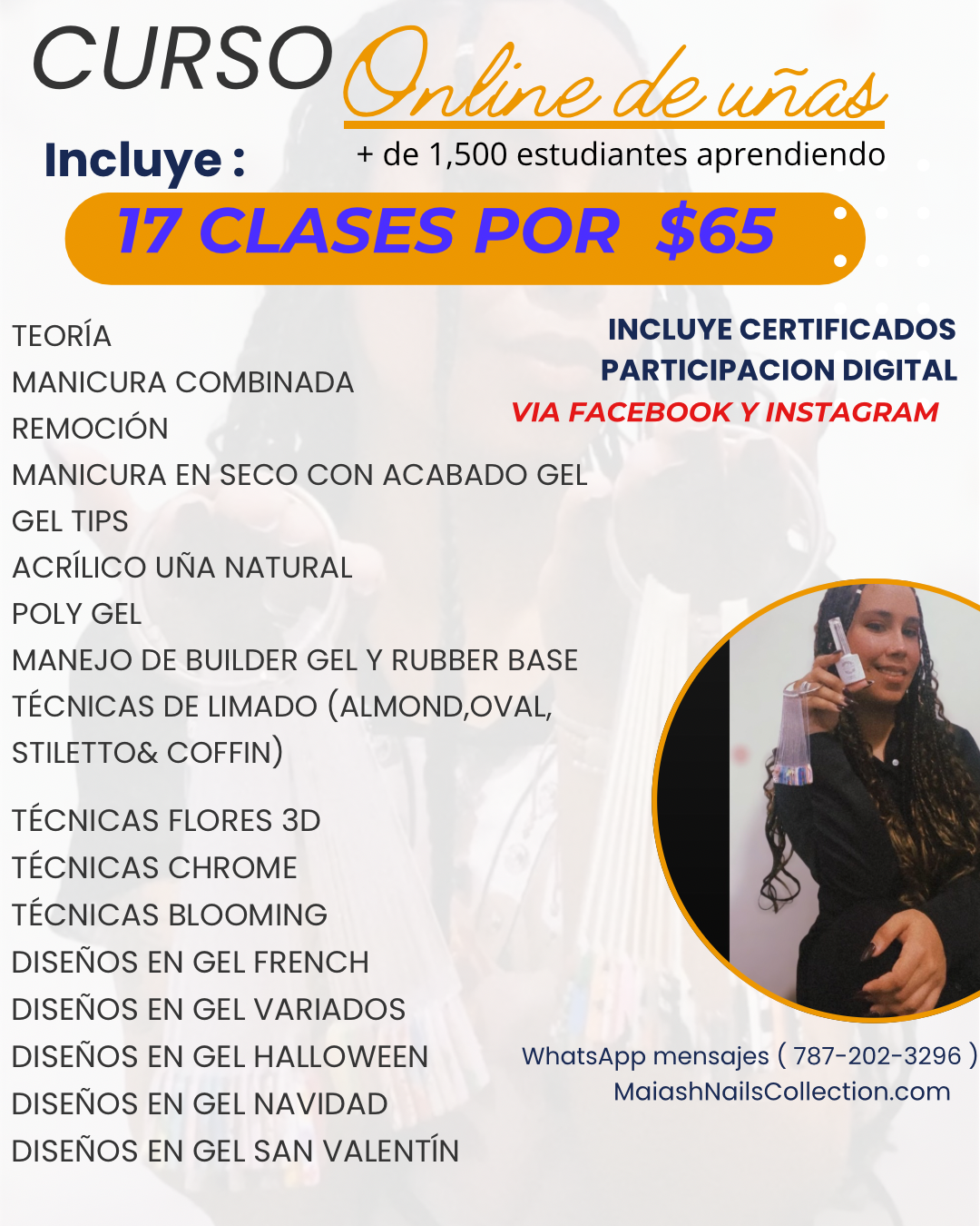PAQUETE DE CURSO ONLINE , (incluye todas las clases mencionadas en la FOTO son 17 )🚨 AL REALIZAR TU PAGO ESCRÍBEME POR MENSAJE / plataforma para ver el Curso Instagram y Facebook!