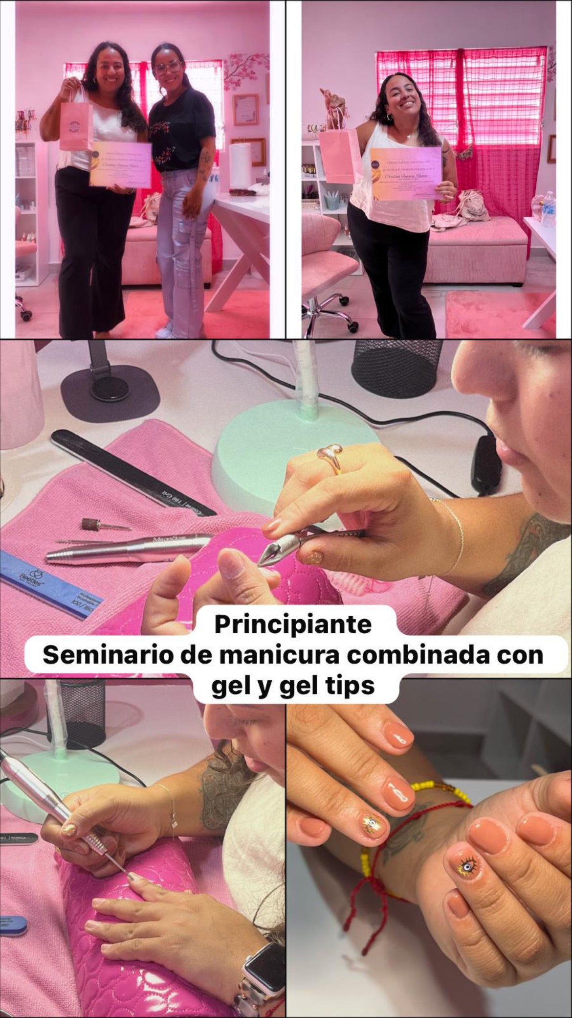 SEMINARIO PRESENCIAL TU SOLO CONMIGO PASO A PASO / Manicura Combinada con GEL TIPS Y GEL  2 en 1 precio regular $180 (Depósito $80) el día de la cita debe pagar el restante / UBICACIÓN GUAYNABO PUEBLO