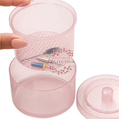 Recipiente para Limpieza de Puntas de Drill con Canasta Removible.