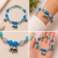 Pulsera Elástica | charms : elefante, pez y concha