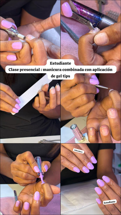 SEMINARIO PRESENCIAL TU SOLO CONMIGO PASO A PASO – Manicura Combinada con GEL TIPS $150 (depósito $50 se le restan al total) el día de la cita debe pagar el restante / UBICACIÓN GUAYNABO PUEBLO