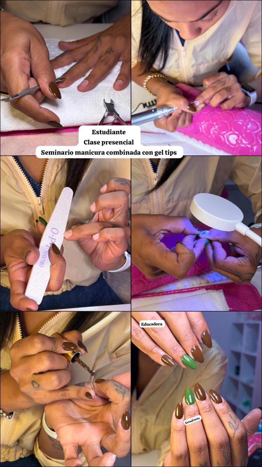 SEMINARIO PRESENCIAL TU SOLO CONMIGO PASO A PASO – Manicura Combinada con GEL TIPS $150 (depósito $50 se le restan al total) el día de la cita debe pagar el restante / UBICACIÓN GUAYNABO PUEBLO