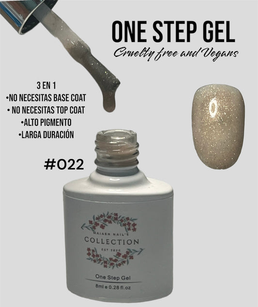 One Step Gel 3 in 1 (#022) geles de un solo paso no necesita base ni top coat