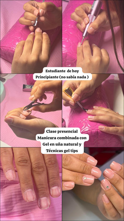 SEMINARIO PRESENCIAL TU SOLO CONMIGO PASO A PASO / Manicura Combinada con GEL TIPS Y GEL  2 en 1 precio regular $180 (Depósito $80) el día de la cita debe pagar el restante / UBICACIÓN GUAYNABO PUEBLO