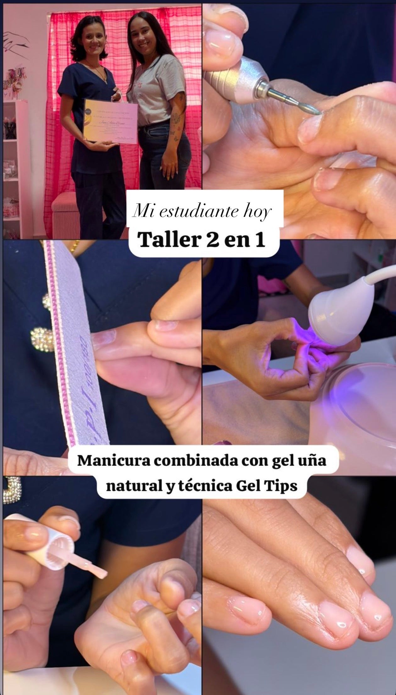 SEMINARIO PRESENCIAL TU SOLO CONMIGO PASO A PASO / Manicura Combinada con GEL TIPS Y GEL  2 en 1 precio regular $180 (Depósito $80) el día de la cita debe pagar el restante / UBICACIÓN GUAYNABO PUEBLO