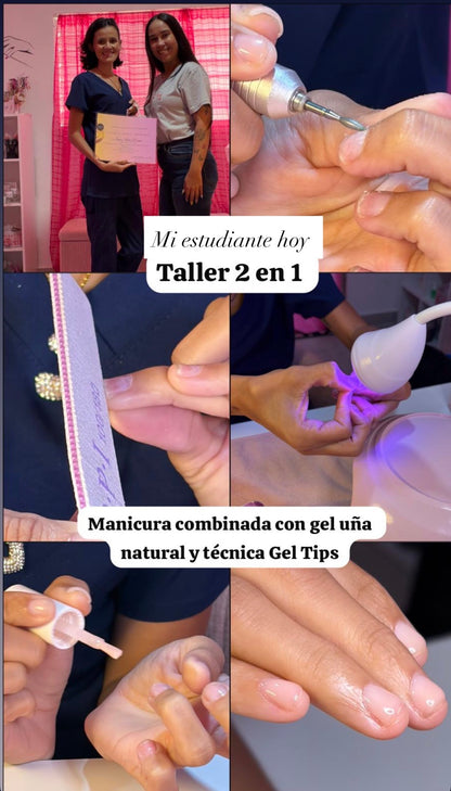 SEMINARIO PRESENCIAL TU SOLO CONMIGO PASO A PASO / Manicura Combinada con GEL TIPS Y GEL  2 en 1 precio regular $180 (Depósito $80) el día de la cita debe pagar el restante / UBICACIÓN GUAYNABO PUEBLO