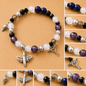 Pulsera Elástica | charms : avión, concha y llave