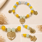 Pulsera Elástica | charms : flores, corazón,