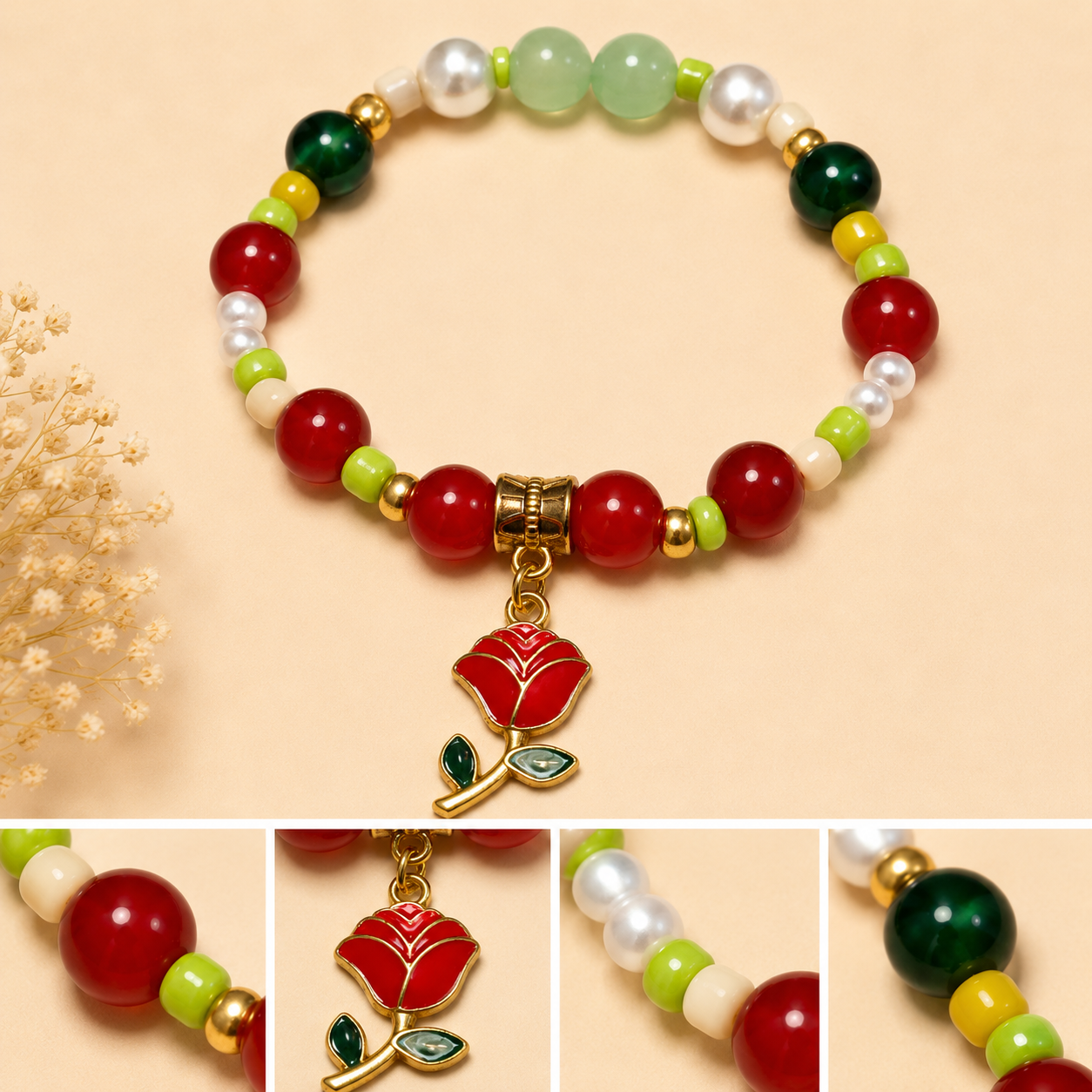 Pulsera Elástica | charms : flor