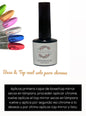 Base / Top coat Mirror Powder (Solo para CHROME )
- Sin olor
- Transparente
- 2 en 1: capa base y top 
- Fuerte adhesión
- Aplicar antes del polvo para espejos para crear efecto y luego de top