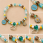 Pulsera Elástica | charms : Flor, nube y Mom