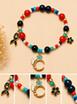 Pulsera Elástica | charms : Luna, cinta y flor