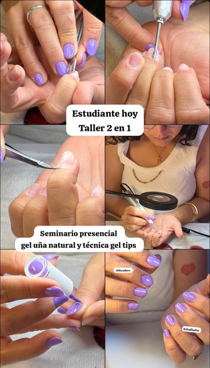 SEMINARIO PRESENCIAL TU SOLO CONMIGO PASO A PASO / Manicura Combinada con GEL TIPS Y GEL  2 en 1 precio regular $180 (Depósito $80) el día de la cita debe pagar el restante / UBICACIÓN GUAYNABO PUEBLO