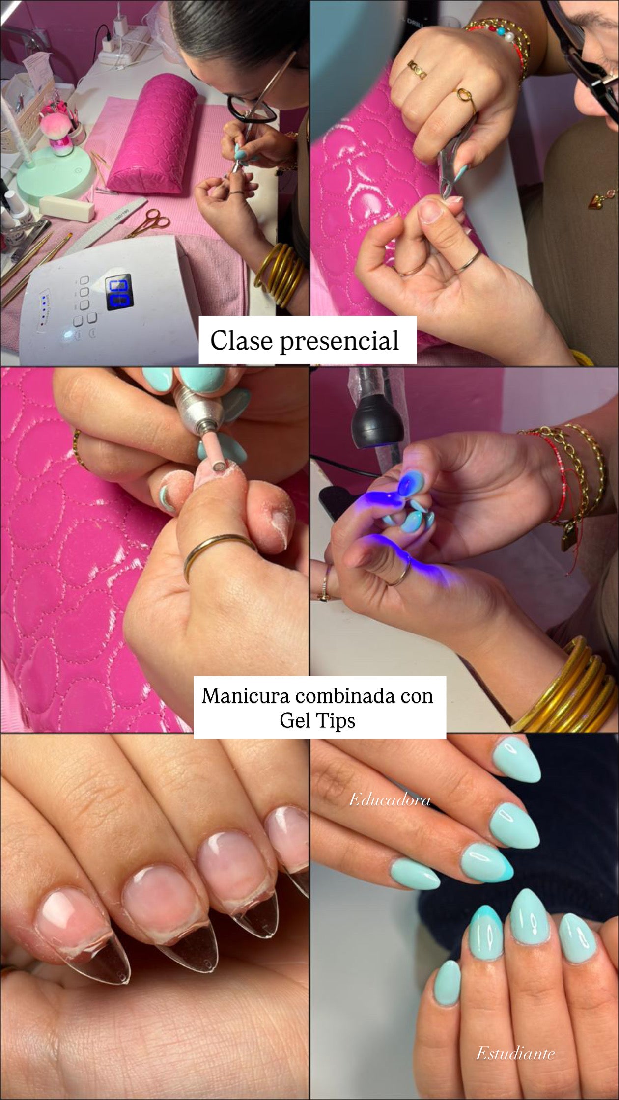 SEMINARIO PRESENCIAL TU SOLO CONMIGO PASO A PASO – Manicura Combinada con GEL TIPS $150 (depósito $50 se le restan al total) el día de la cita debe pagar el restante / UBICACIÓN GUAYNABO PUEBLO