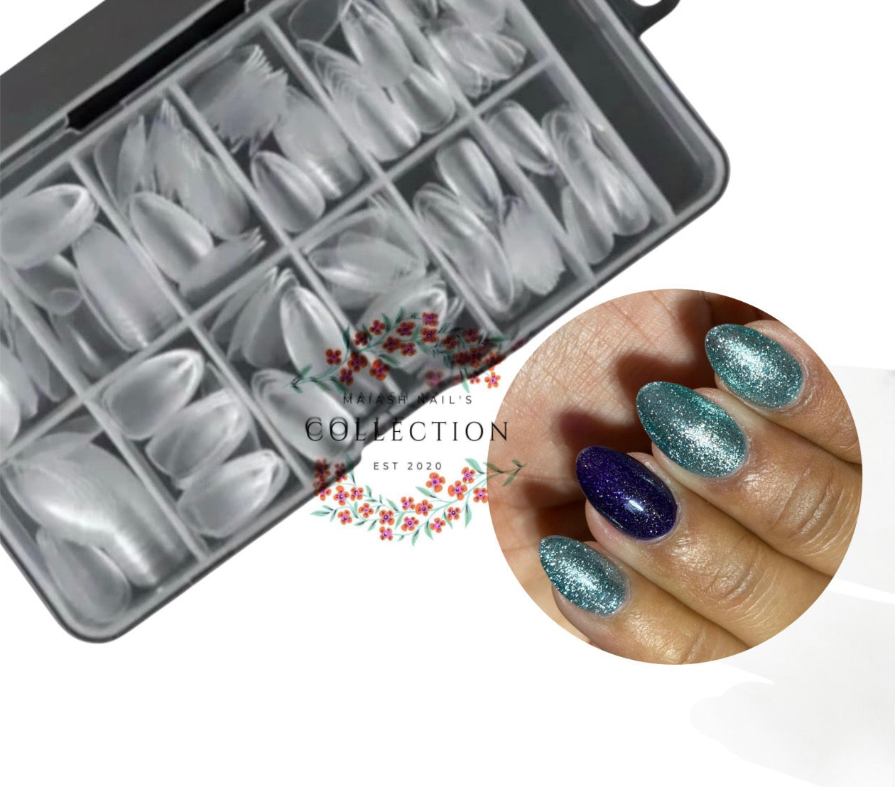 Gel tips short almond - Kit de 240 Uñas en Forma de Almendra - Cortas