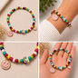 Pulsera Elástica | charms : Smile , arcoíris y corazón