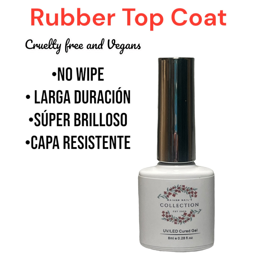 RUBBER TOP COAT CLEAR (Resistente, Super brilloso no deja capa pegajosa, duradero).