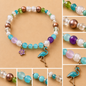 Pulsera Elástica | charms : Flor, flamenco